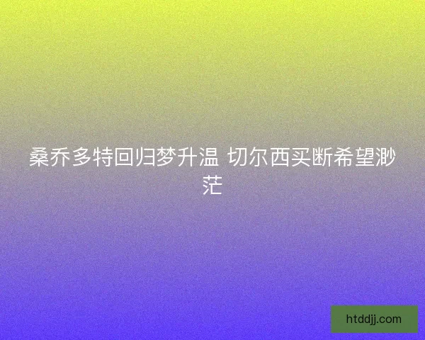 桑乔多特回归梦升温 切尔西买断希望渺茫