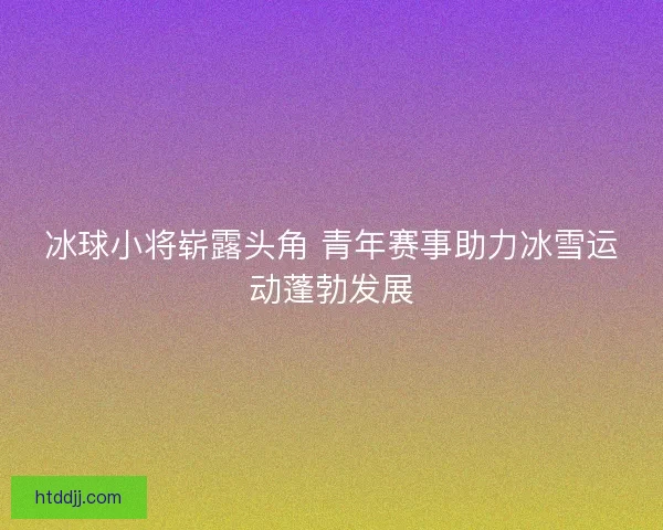 冰球小将崭露头角 青年赛事助力冰雪运动蓬勃发展